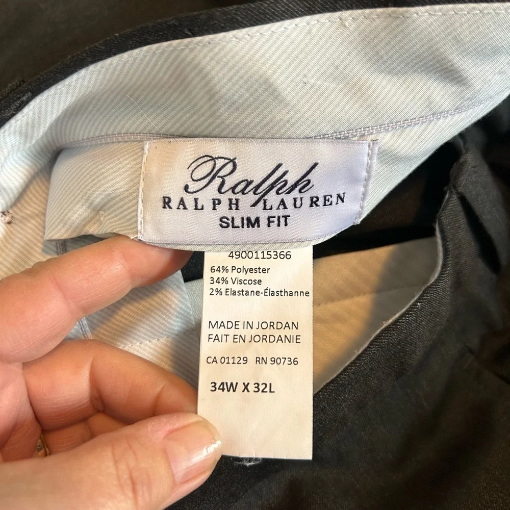 Ralph Lauren Slim Fit Black Dress Pants Tailored Fit